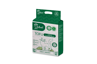 Velvet Paw TOFU cat litter "calming cleanliness", with forest greenery essence 