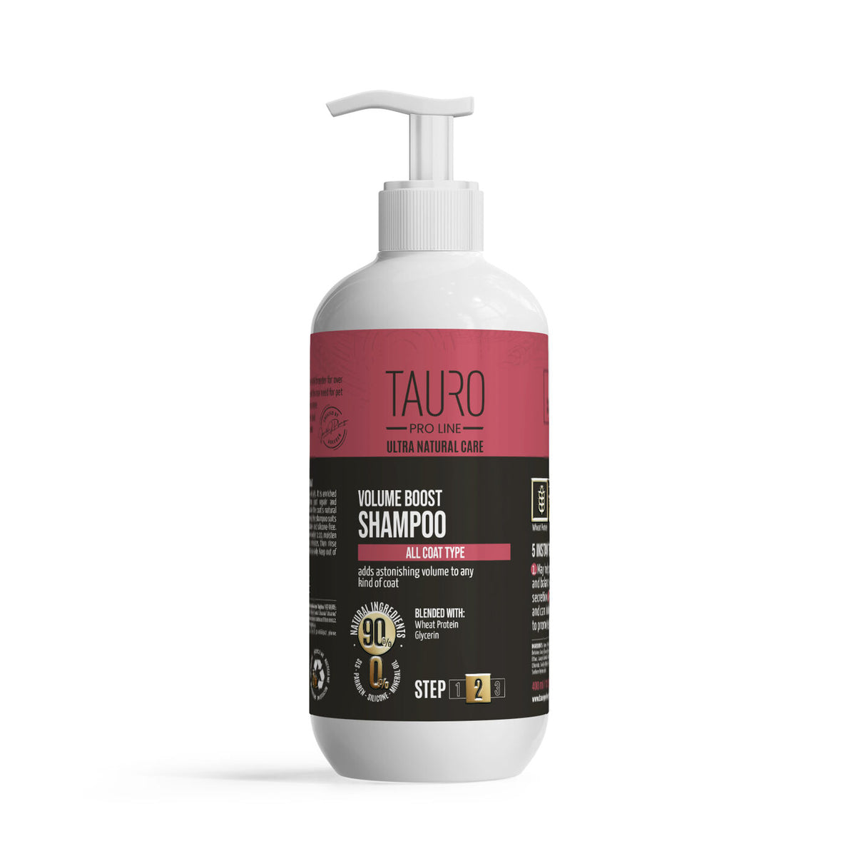 Tauro Pro Line Ultra Natural Care apjomu palielinošs šampūns suņu un kaķu apmatojumam