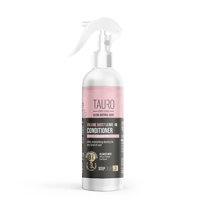 Tauro Pro Line Ultra Natural Care apjomu palielinošs neskalojams kondicionētājs-aerosols suņu un kaķu apmatojumam