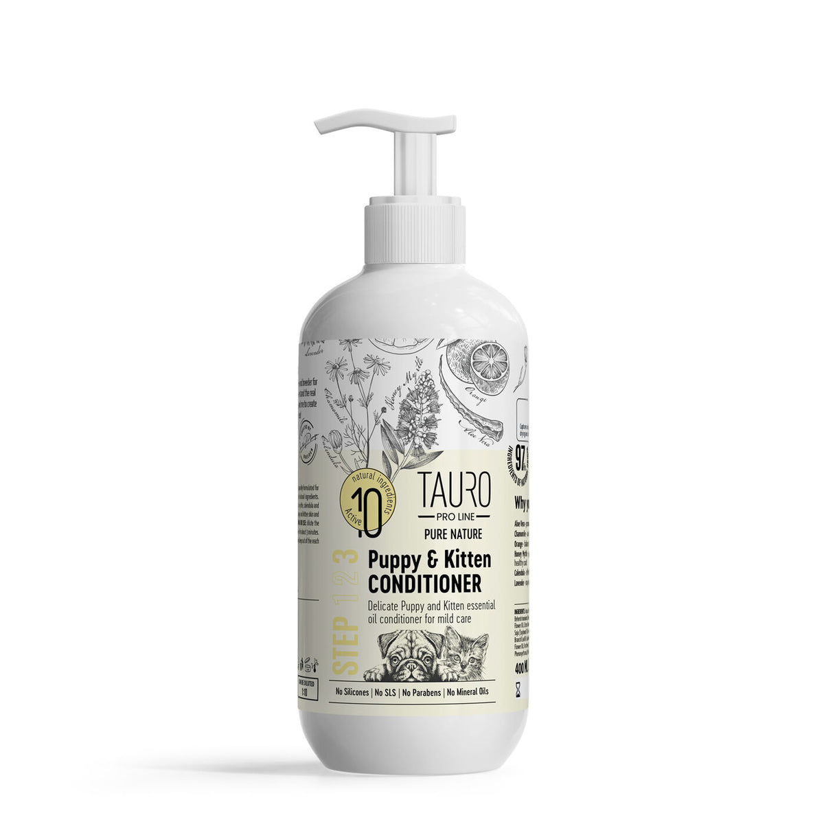 Tauro Pro Line Pure Nature Delicate Puppy & Kitten, maigs apmatojuma kondicionētājs kucēniem un kaķēniem